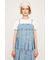 PLEATS DENIM CAMI トップス