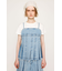 PLEATS DENIM CAMI トップス