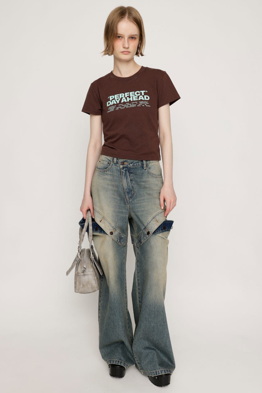 LOGO PRINT C／N トップス