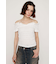 SHEER SHIRRING BUSTIER トップス