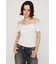SHEER SHIRRING BUSTIER トップス