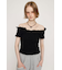 SHEER SHIRRING BUSTIER トップス