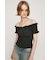 SHEER SHIRRING BUSTIER トップス