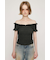 SHEER SHIRRING BUSTIER トップス