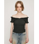 SHEER SHIRRING BUSTIER トップス
