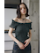 SHEER SHIRRING BUSTIER トップス