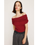 STRETCH CUT OFF SHOULDER トップス