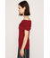 STRETCH CUT OFF SHOULDER トップス