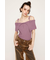 OFFSHOULDER RIB HG トップス