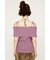 OFFSHOULDER RIB HG トップス