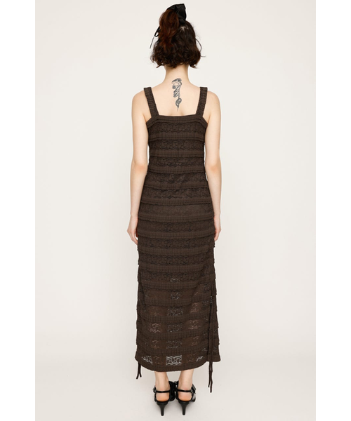 FRONT BUTTON LACE 2P ロングワンピース｜スライの通販｜&mall
