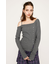 ASYMMETRY BUTTON トップス