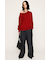 ASYMMETRY NECK LOOSE トップス