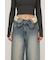 LAYERED STRAIGHT DENIM パンツ