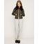 F／FUR COLLAR KNIT トップス