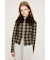 F／FUR COLLAR KNIT トップス