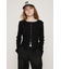 FRONT BUTTON CUT RIB トップス