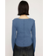 FRONT BUTTON CUT RIB トップス