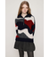 FRONT ZIP MARBLE KNIT トップス