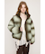 FADED PRINT PUFFER ジャケット