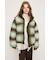 FADED PRINT PUFFER ジャケット