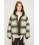 FADED PRINT PUFFER ジャケット