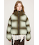 FADED PRINT PUFFER ジャケット