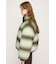 FADED PRINT PUFFER ジャケット