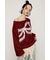 ONE SHOULDER RIBBON KNIT トップス