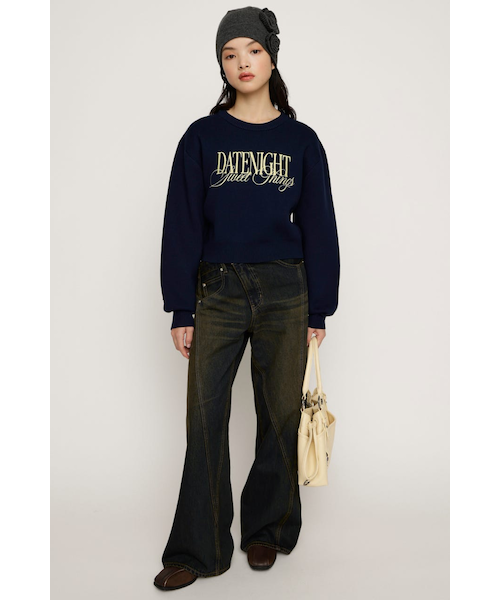 FRONT LOGO KNIT トップス|スライの通販|&mall(アンドモール)三井 FRONT LOGO KNIT トップス|スライの通販|&mall(アンドモール)三井