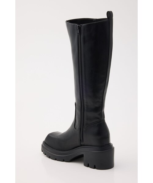 SNSで話題の美脚チートブーツ！】SQUARE TOE KNEE ブーツ｜スライの