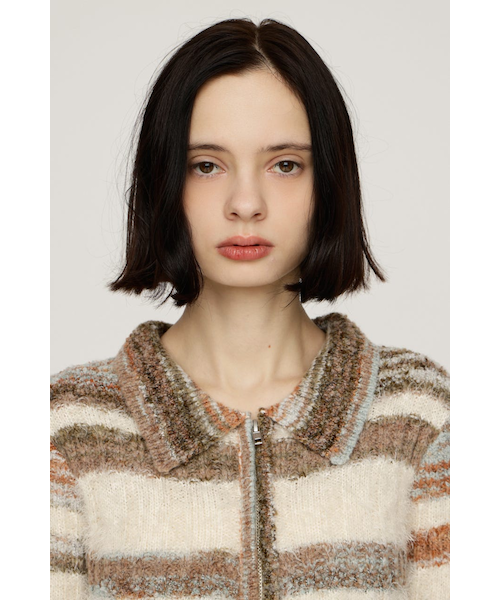 SHAGGY MIX FRONT ZIP トップス｜スライの通販｜&mall（アンドモール