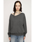 ASYMMETRY NECK LOOSE トップス