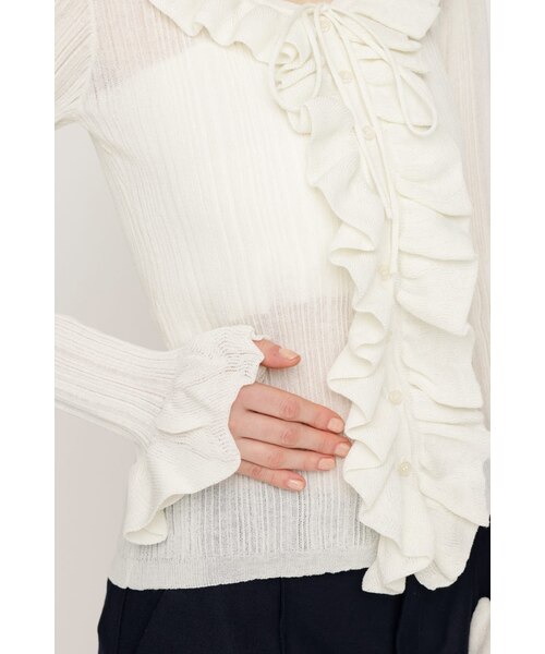 FRONT FRILL KNIT トップス｜スライの通販｜&mall（アンドモール）三井