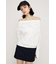 TUCKED OFFSHOULDER トップス
