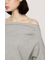 TUCKED OFFSHOULDER トップス