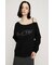 OFF SHOULDER LOGO トップス