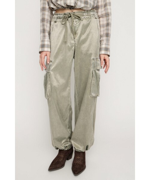 SNSで話題！】WASHED SATIN CARGO パンツ｜スライの通販｜&mall