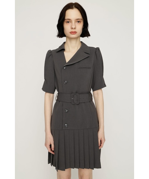 SLY ASYMMETRY PLEATS ショートワンピース ASYMMETRY PLEATS ショートワンピース｜スライの通販｜&mall（アンド