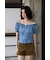 PUFF SLEEVES WOVEN トップス