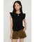 ASYMMETRY SHIRRING トップス