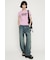 RHINESTONE FRONT LOGO トップス