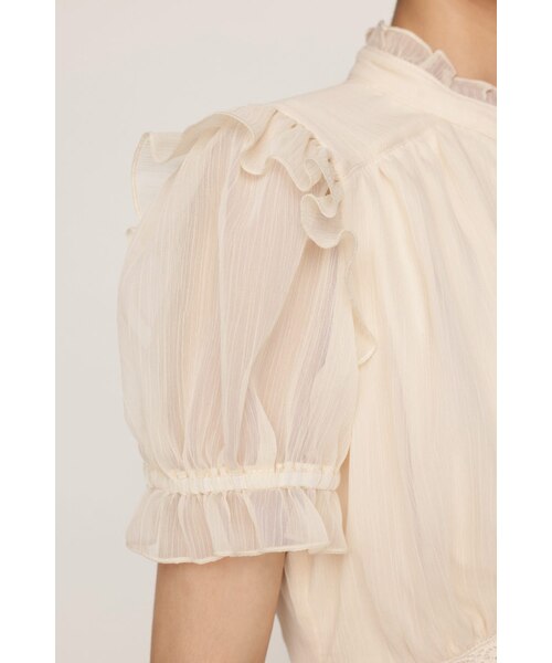 GATHER FRILL H／N PUFF ブラウス｜スライの通販｜&mall（アンドモール 
