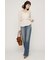 SHEER VELOUR SHIRRING トップス