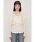SHEER VELOUR SHIRRING トップス