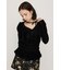 SHEER VELOUR SHIRRING トップス