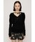 SHEER VELOUR SHIRRING トップス