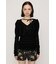 SHEER VELOUR SHIRRING トップス