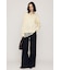 LACE TRIM V NECK KNIT トップス