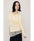 LACE TRIM V NECK KNIT トップス